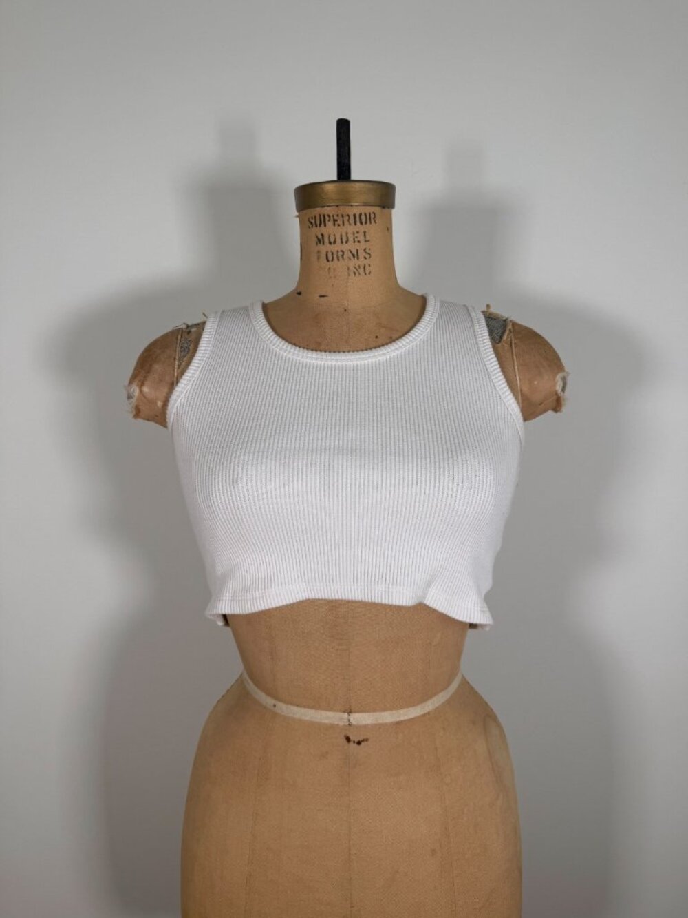 Girl Crush Ribbed Women's White Tank Cropped Top